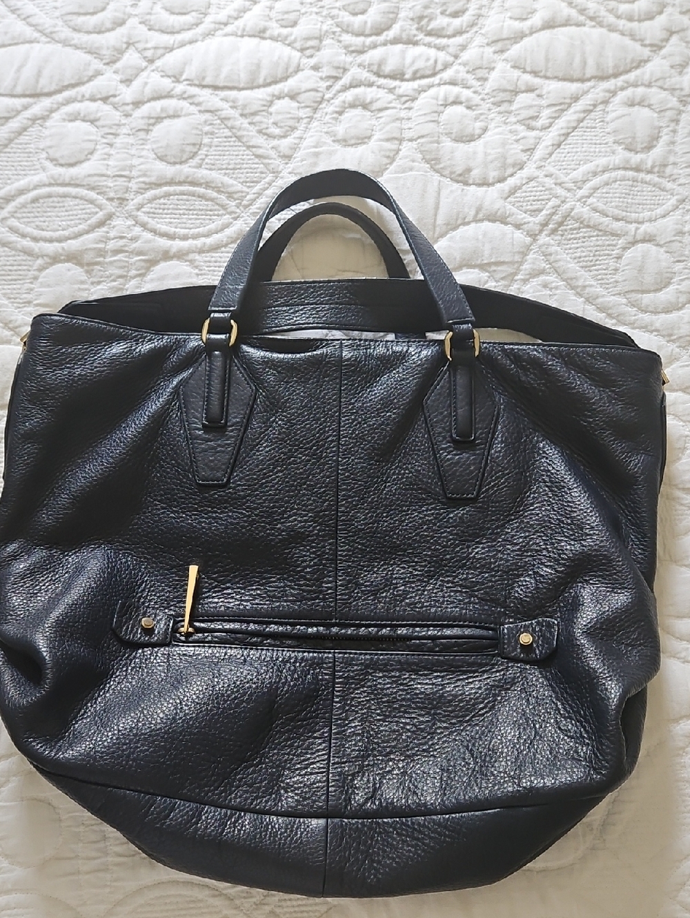 Halston Heritage Genuine Black Leather Bag